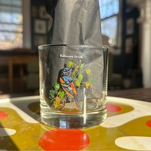 SOLD 🦚 4 Vintage 1950s Songbird Rocks Glasses Set of 4 - West Virginia Glass